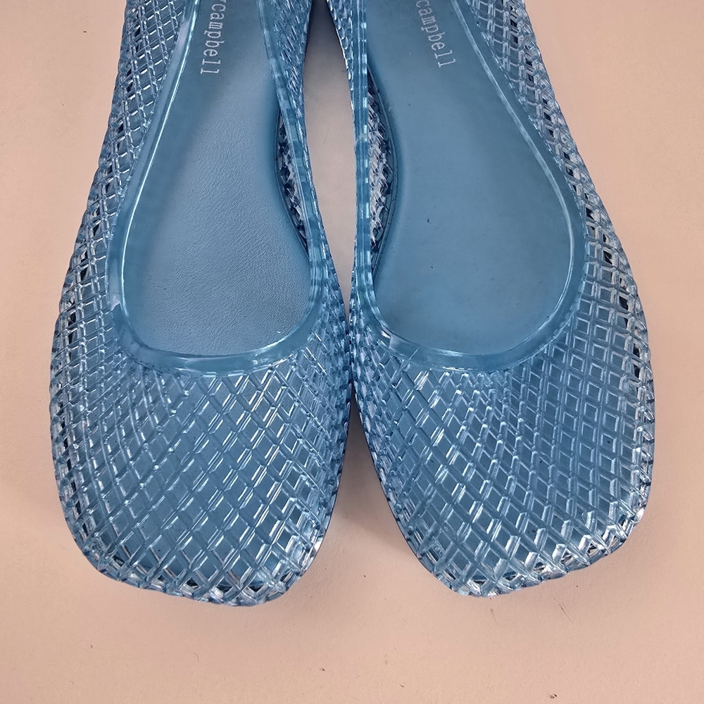 Jeffrey Campbell Suni Jelly Flats Blue Size 7 - Picture 4 of 10